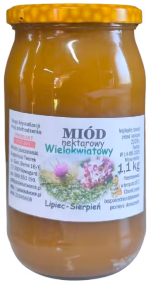 Miód Nektarowy Wielokwiatowy Lipiec-Sierpień (Partia W 14-08-2025)