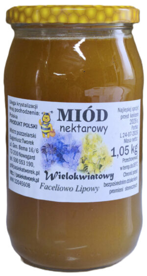 Miód Nektarowy Wielokwiatowy Faceliowo – Lipowy (Partia L 24-07-2026)