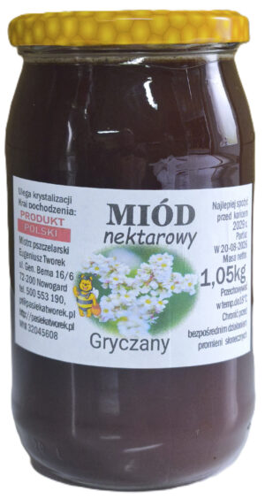 Miód Nektarowy Gryczany 1,05 kg (Partia W 20-08-2026)